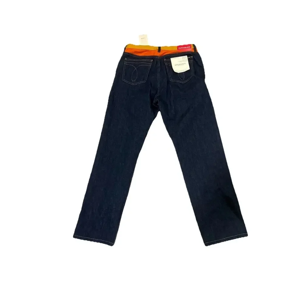 Calvin Klein Jeans Womens Size 32x30 Purple Blue Denim Straight Leg High Rise - Picture 7 of 9